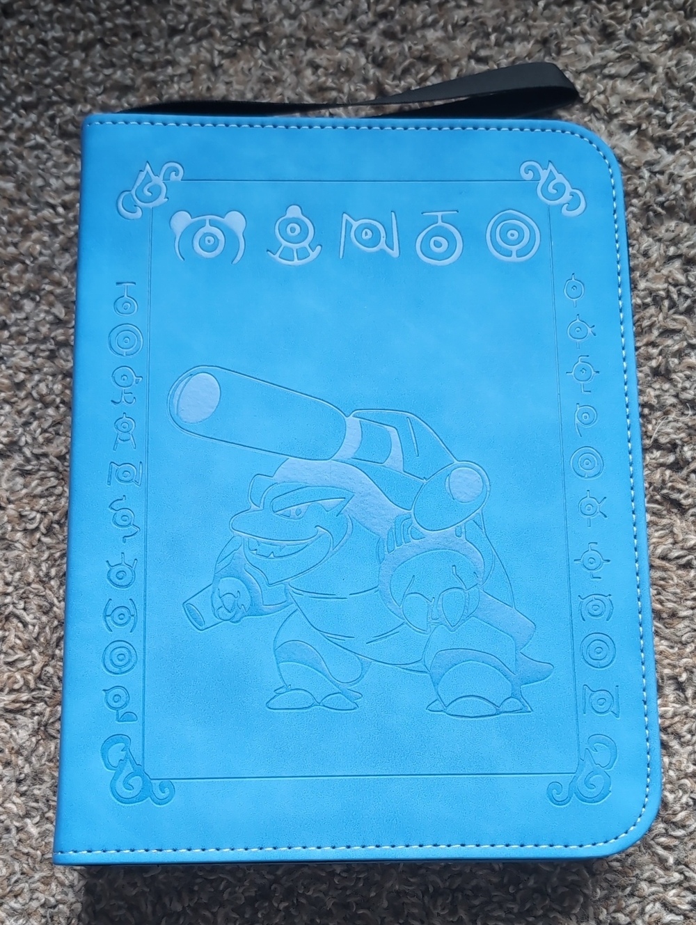 Embossed Blastoise Zippered Pokemon Card Binder